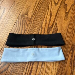 Lululemon Athletica Black and Light Blue Hairbands (never been worn)